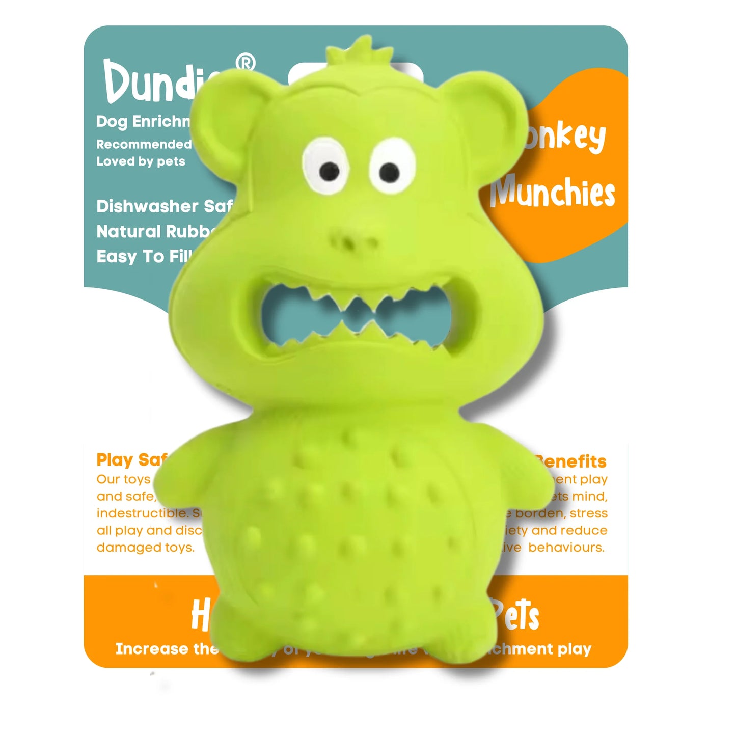 Dundies Monkey Munchies Dog Enrichment Toy
