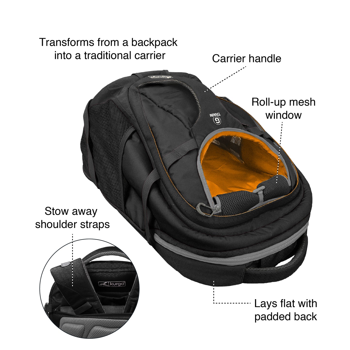 Kurgo G-Train Dog Carrier Backpack